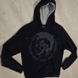 Y2K Diesel "ONLY-THE-BRAVE" Black Hoodie
